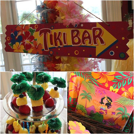 Hawaiian Pool Party Ideas
 183 best images about Vintage Luau Tiki Party on