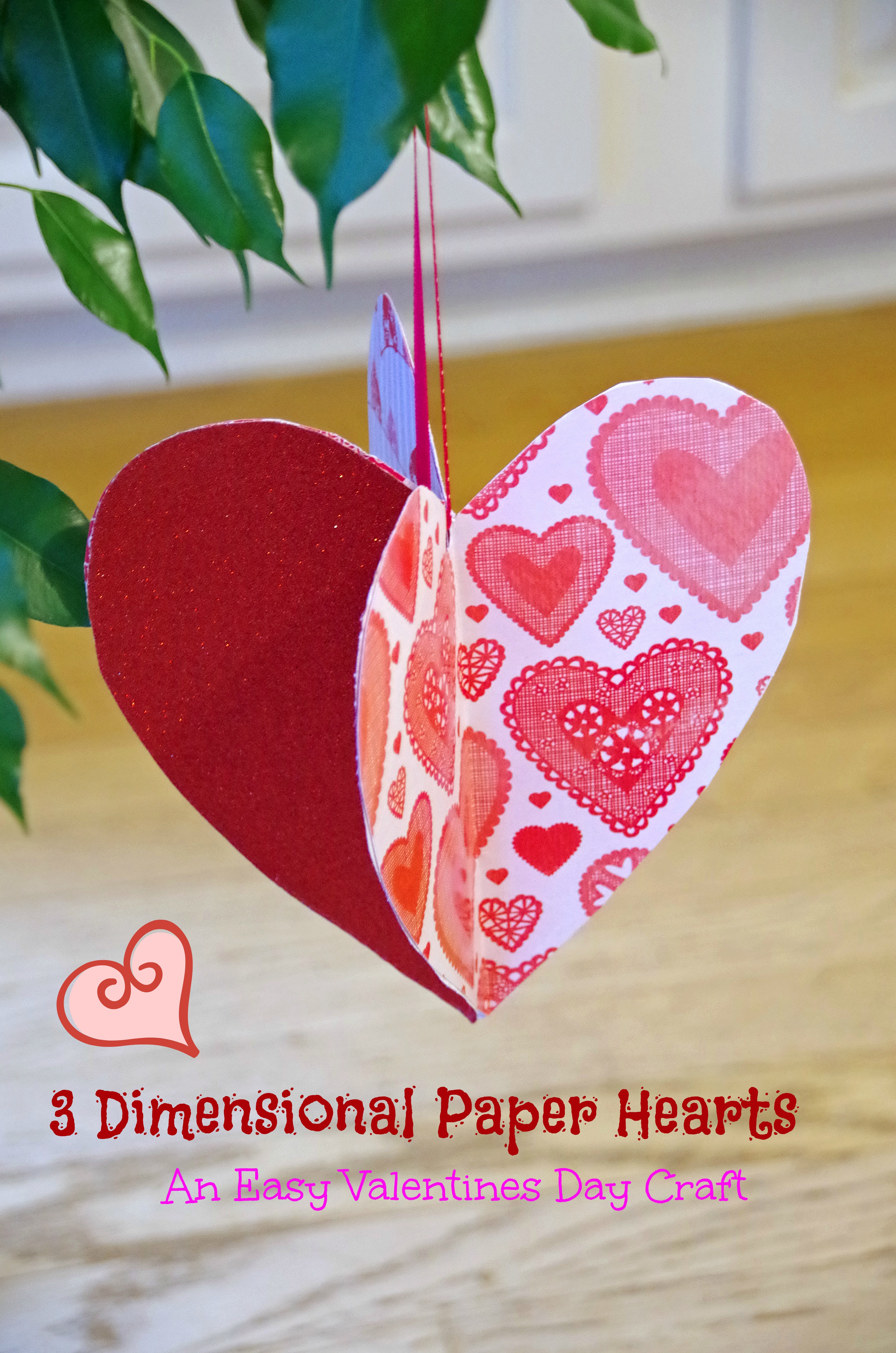 Heart Crafts For Adults
 Easy Valentines Day Craft Idea Make 3D Paper Hearts