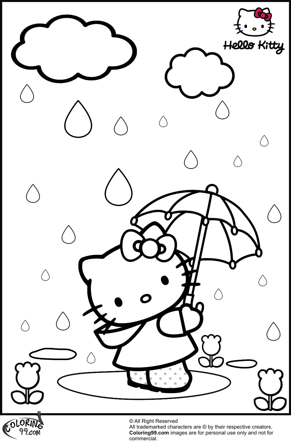 Hello Kitty Coloring Sheet
 September 2013