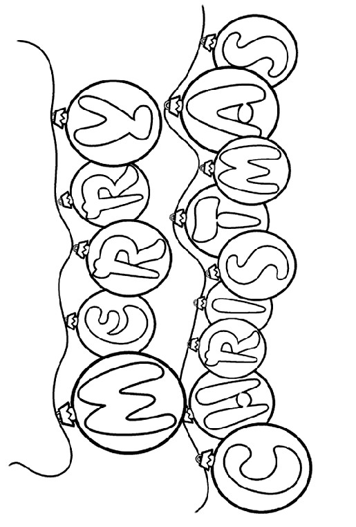 Holiday Coloring Pages Boys
 Christmas Sign Coloring Page