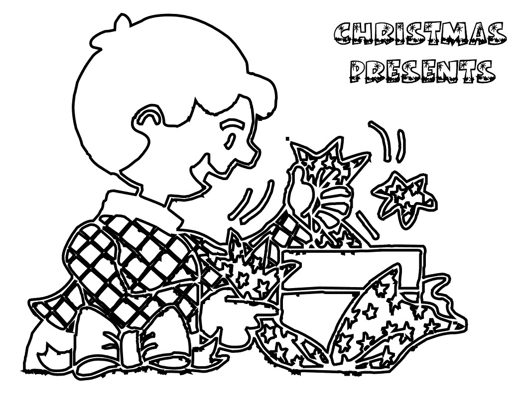 Holiday Coloring Pages Boys
 Gifts and Presents