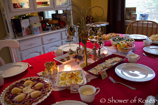 Holiday Dinner Party Ideas
 Shower of Roses Our Twelve Days of Christmas Dinner Party