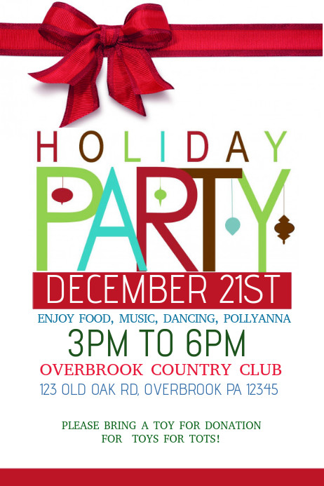 Holiday Party Flyer Ideas
 HOLIDAY PARTY Template