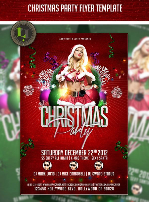 Holiday Party Flyer Ideas
 Christmas Party Flyer PSD