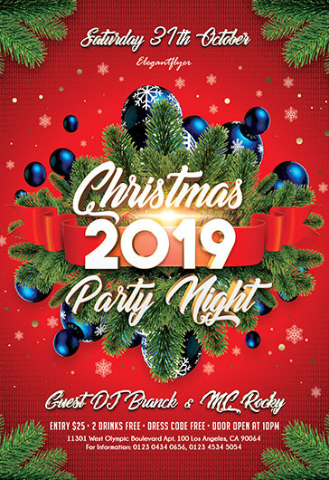 Holiday Party Ideas 2019
 Happy New Year 2018 – Free Flyer PSD Template – by