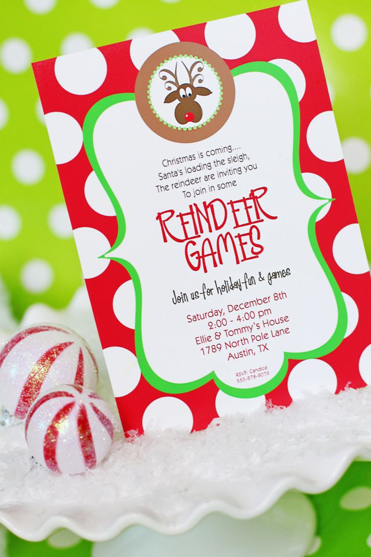 Holiday Party Invite Ideas
 Best 20 Reindeer games ideas on Pinterest