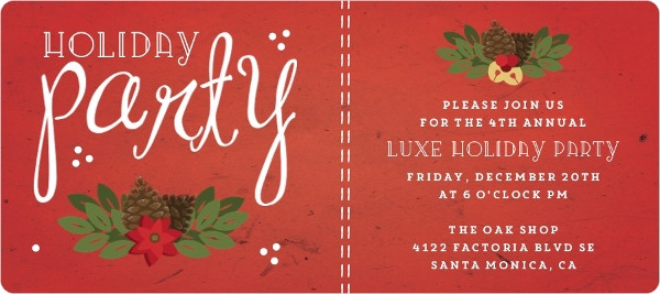 Holiday Party Invite Ideas
 fice Holiday Party Invitation Wording Ideas From PurpleTrail