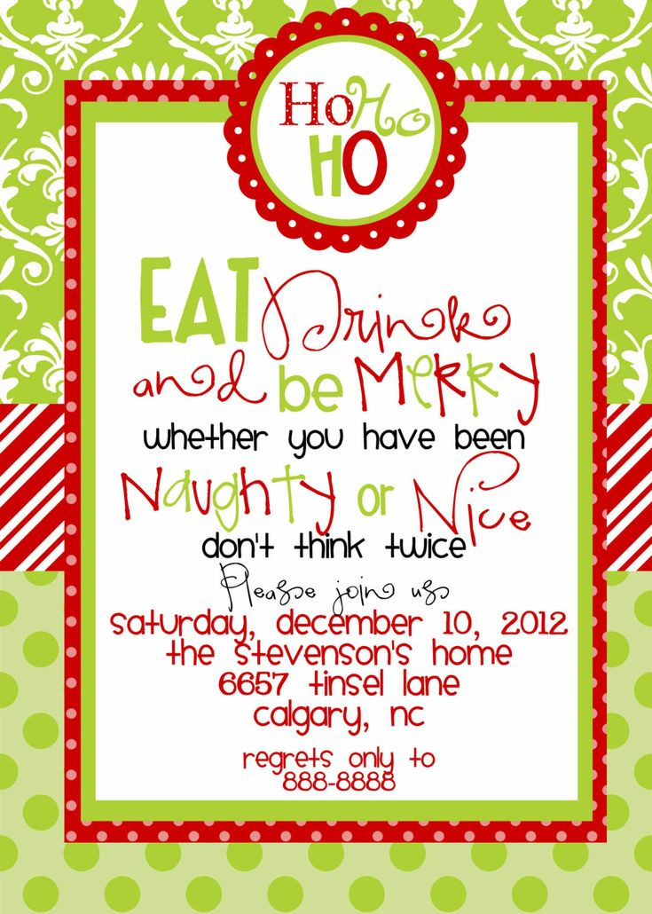 Holiday Party Invite Ideas
 25 unique Christmas party invitations ideas on Pinterest