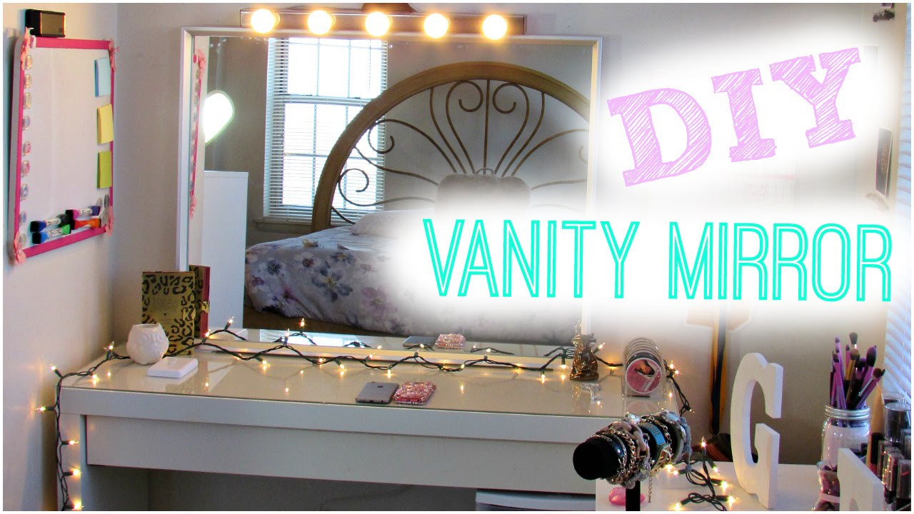 Hollywood Vanity Mirror DIY
 DIY Hollywood Vanity Light Mirror