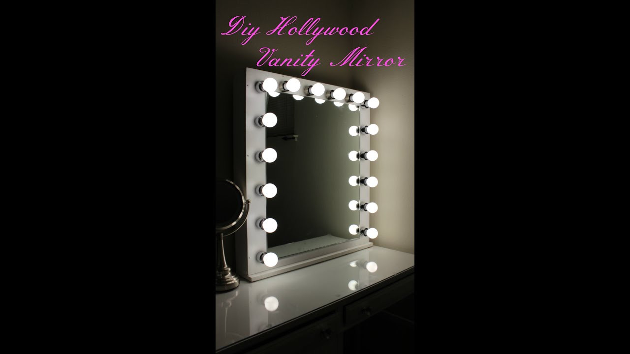 Hollywood Vanity Mirror DIY
 DIY Hollywood Vanity Mirror With Lights