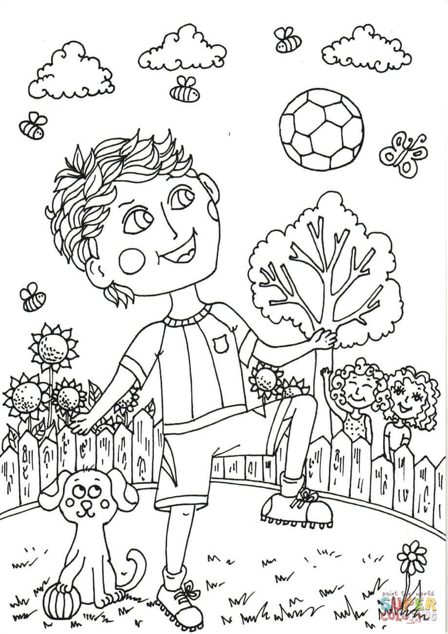 Home Coloring Pages For Boys Sumper
 Peter Boy in June coloring page