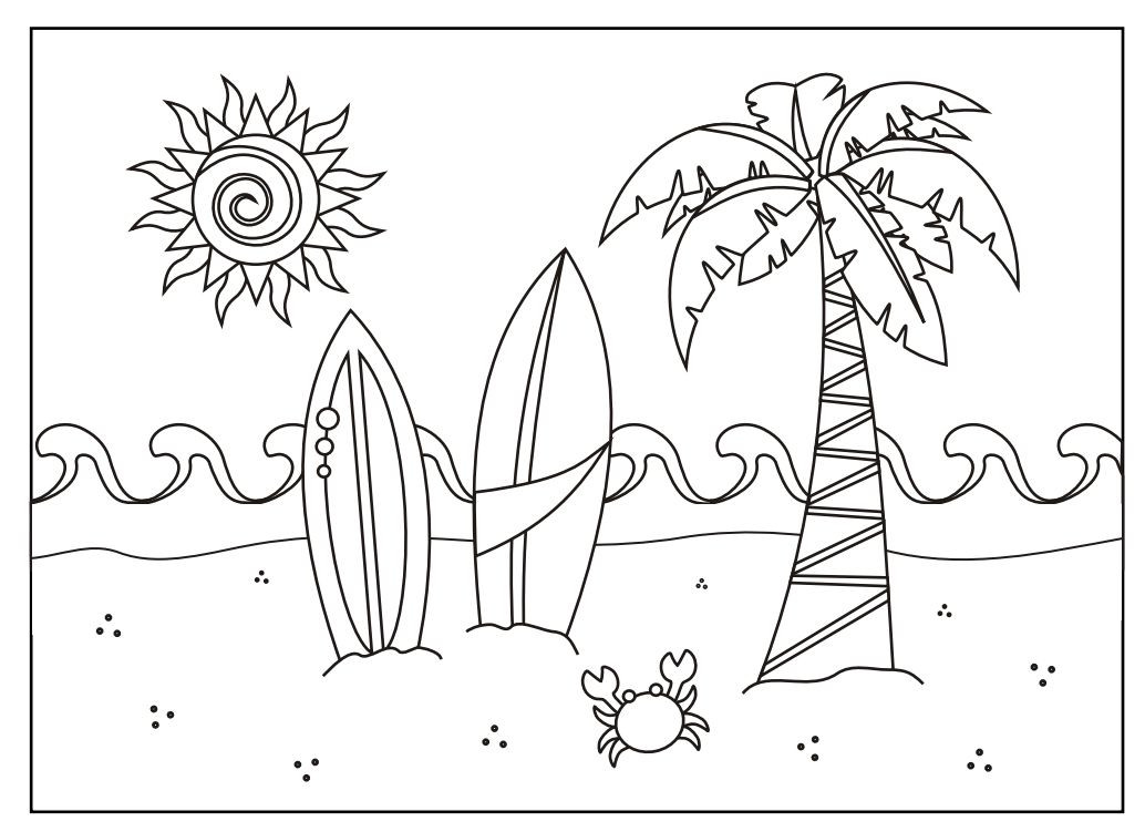 Home Coloring Pages For Boys Sumper
 243 Summer Coloring Pages for Kids