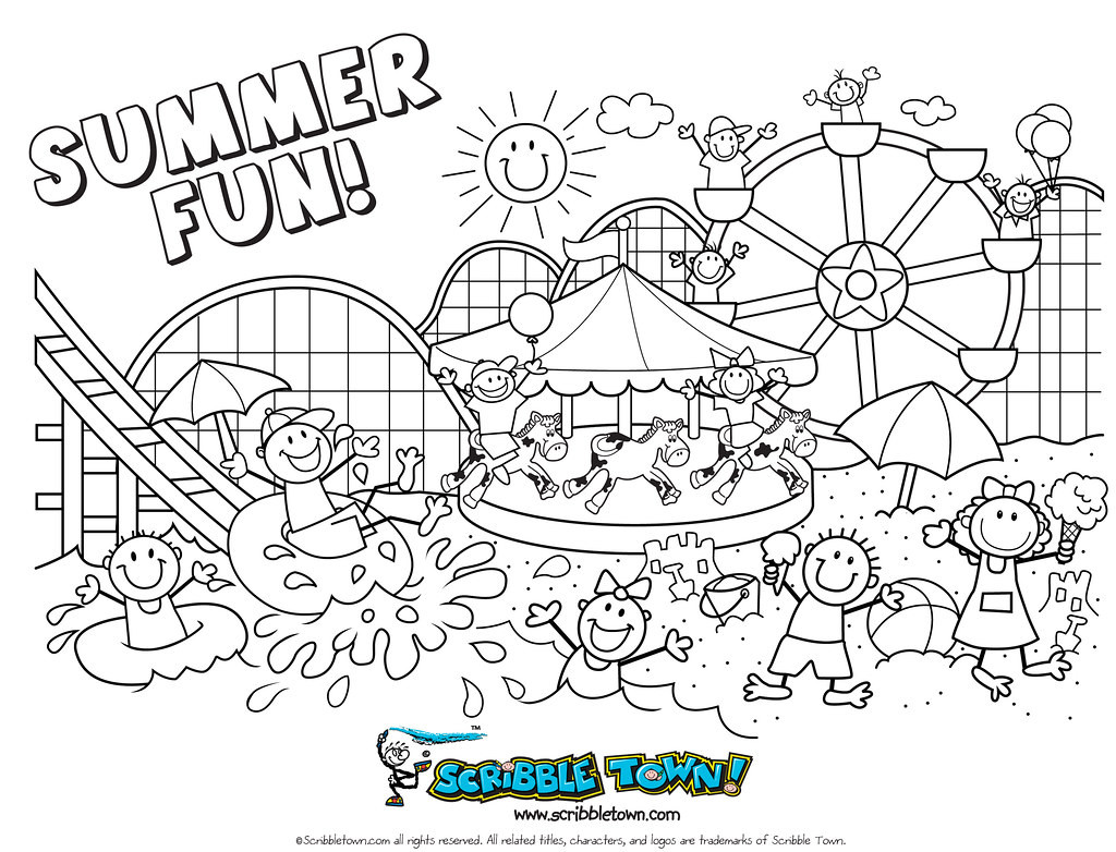 Home Coloring Pages For Boys Sumper
 A Summer Fun Coloring Page
