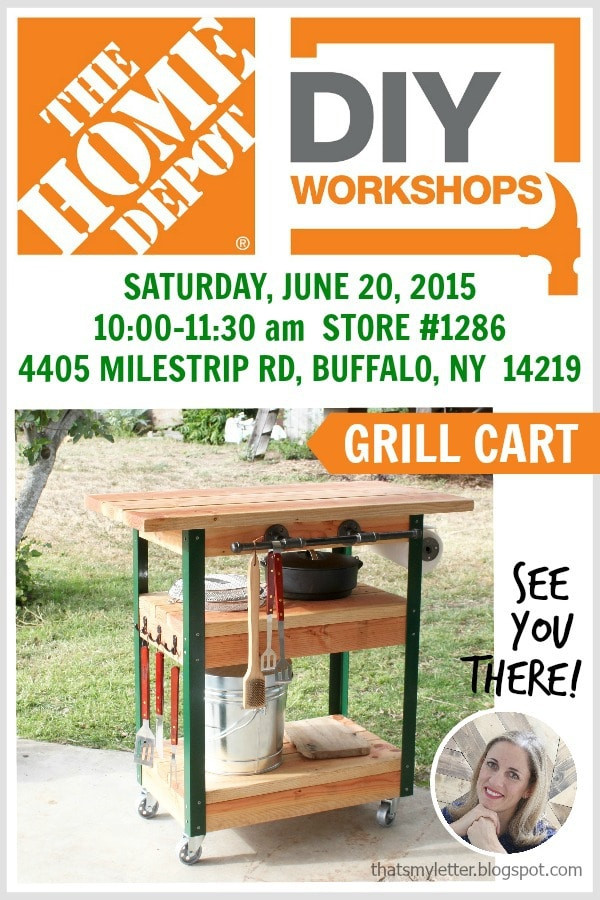 Home Depot DIY Workshops
 DIY Grill Cart or Bar Cart Jaime Costiglio