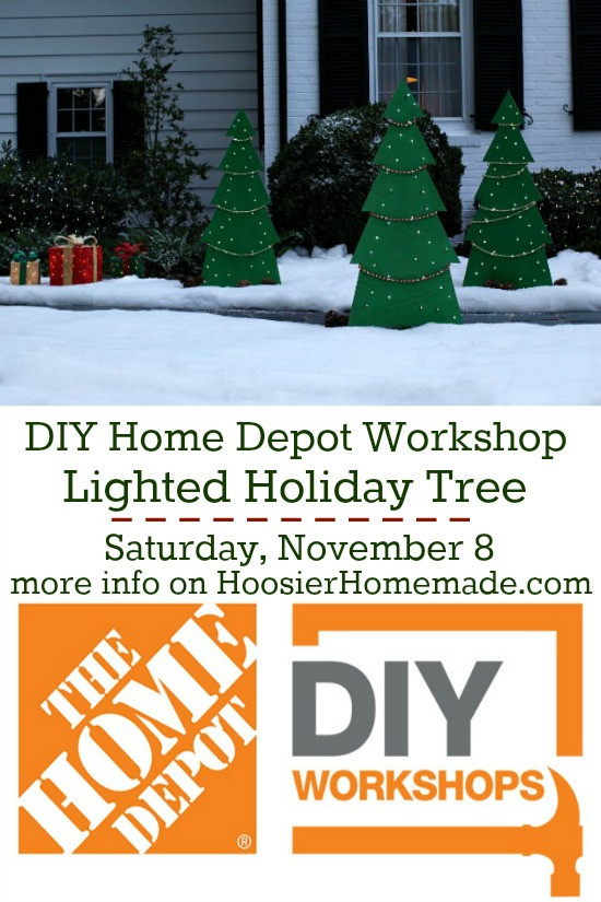 Home Depot DIY Workshops
 Lighted Holiday Yard Tree Home Depot DIY Workshop