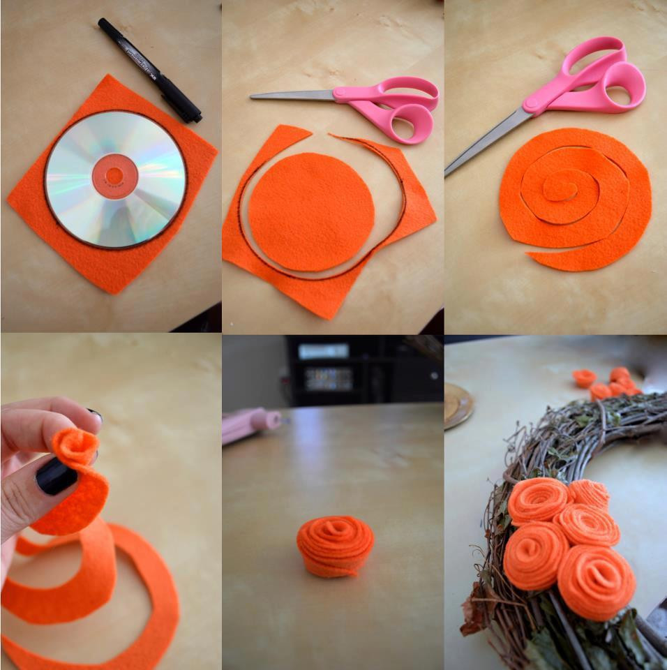 Home Made Crafts
 DIY Easy Felt Rose DIY Projects