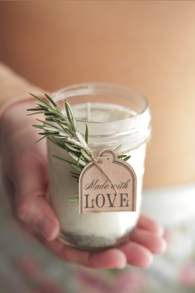 Homemade Candles DIY
 DIY Homemade Candles with natural lavender rosemary scent