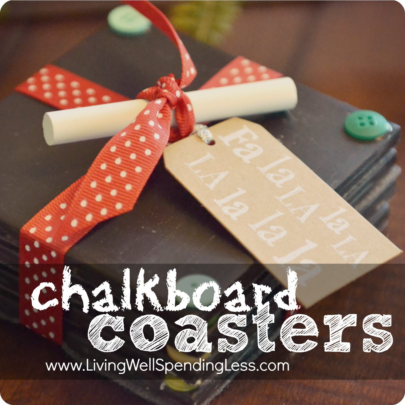 Homemade Christmas Gift Ideas
 DiY Chalkboard Coaster Set Homemade Gift Idea