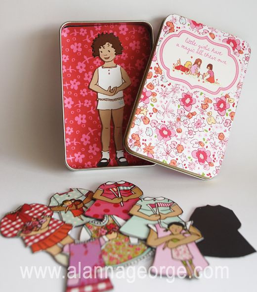 Homemade Gift Ideas For Girls
 A Handmade Christmas Magnetic Paper Dolls Tin
