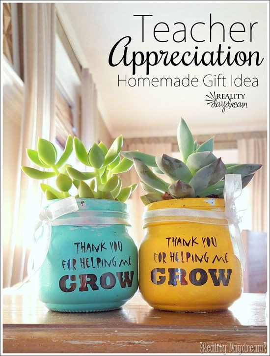 Homemade Thank You Gift Ideas
 Teachers Day Succulent Idea Thank you for helping me