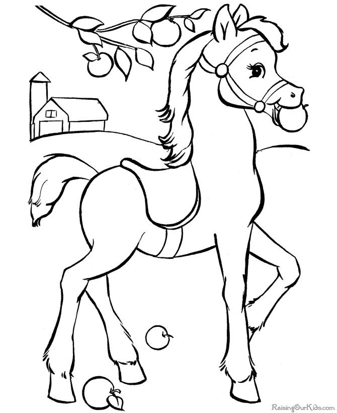 Horse Coloring Pages Printable
 Horse to print and color pages 2 color
