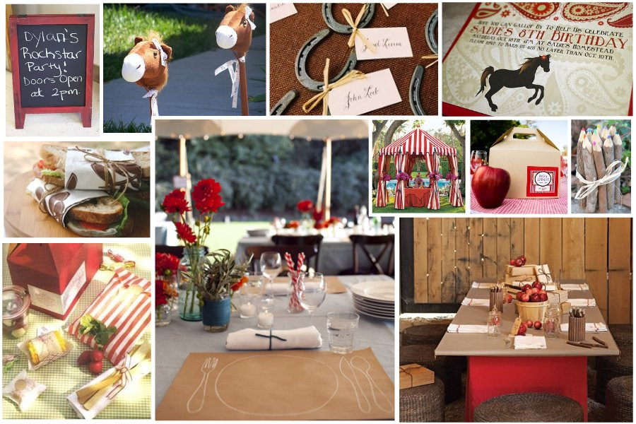 Horse Themed Birthday Party
 Inspiration Board Horse Theme Birthday Celebrations at