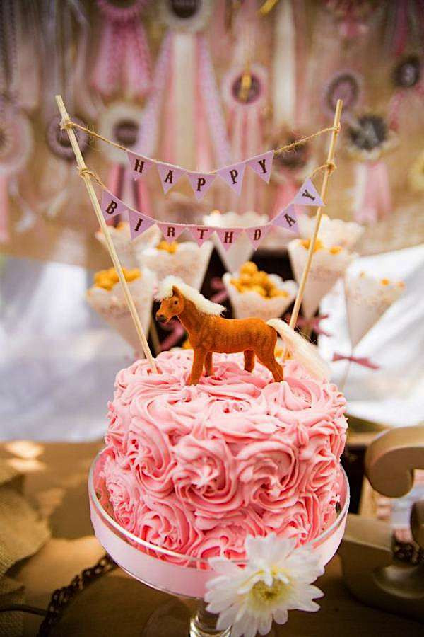 Horse Themed Birthday Party
 Kara s Party Ideas Pony Themed 3rd Birthday Party