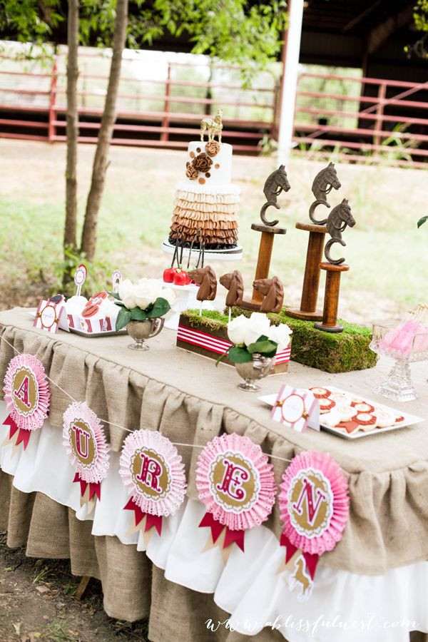 Horse Themed Birthday Party
 17 Best ideas about Horse Birthday Parties on Pinterest