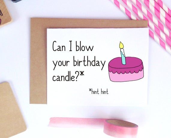 Hot Birthday Wishes
 Funny Birthday Card Dirty Birthday Card y Boyfriend Card