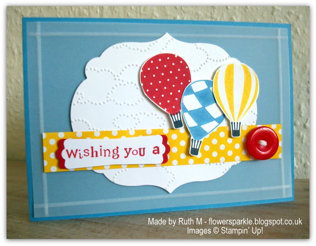 Hot Birthday Wishes
 Flower Sparkle Hot Air Balloons Birthday Wishes Card