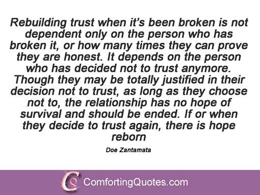 How To Fix A Broken Relationship Quotes
 25 Best Ideas about Rebuilding Trust Quotes on Pinterest