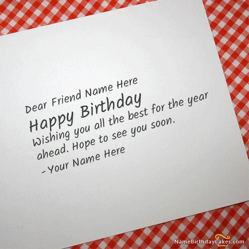 How To Write A Happy Birthday Card
 Cool Birthday Card For Any Friend With Name