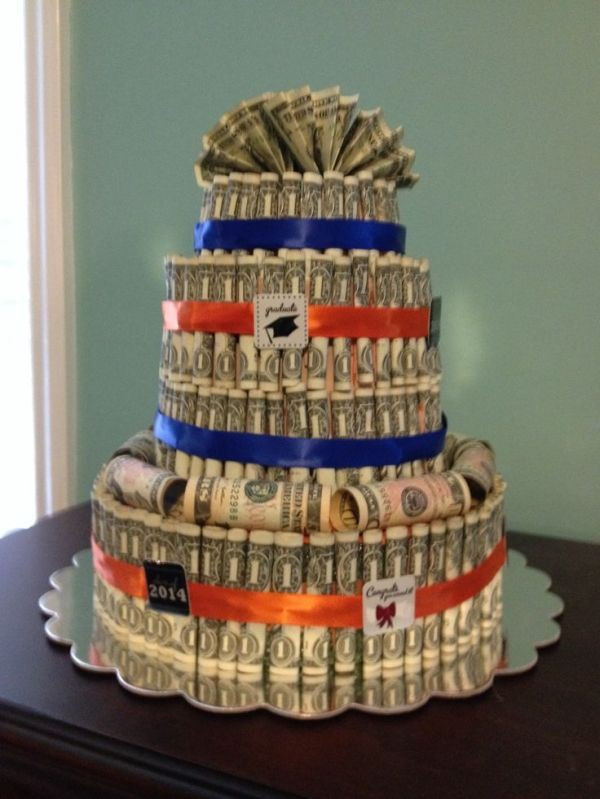 Hs Graduation Gift Ideas
 A money cake I made for my son s high school graduation