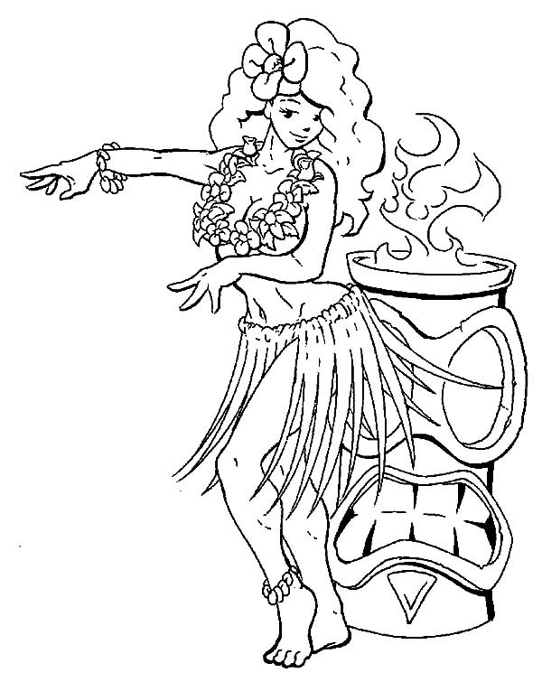 Hula Girl Coloring Sheet
 The Best Place for Coloring Page at ColoringSky Part 8