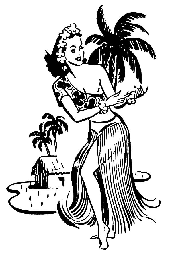 Hula Girl Coloring Sheet
 The Best Place for Coloring Page at ColoringSky Part 9