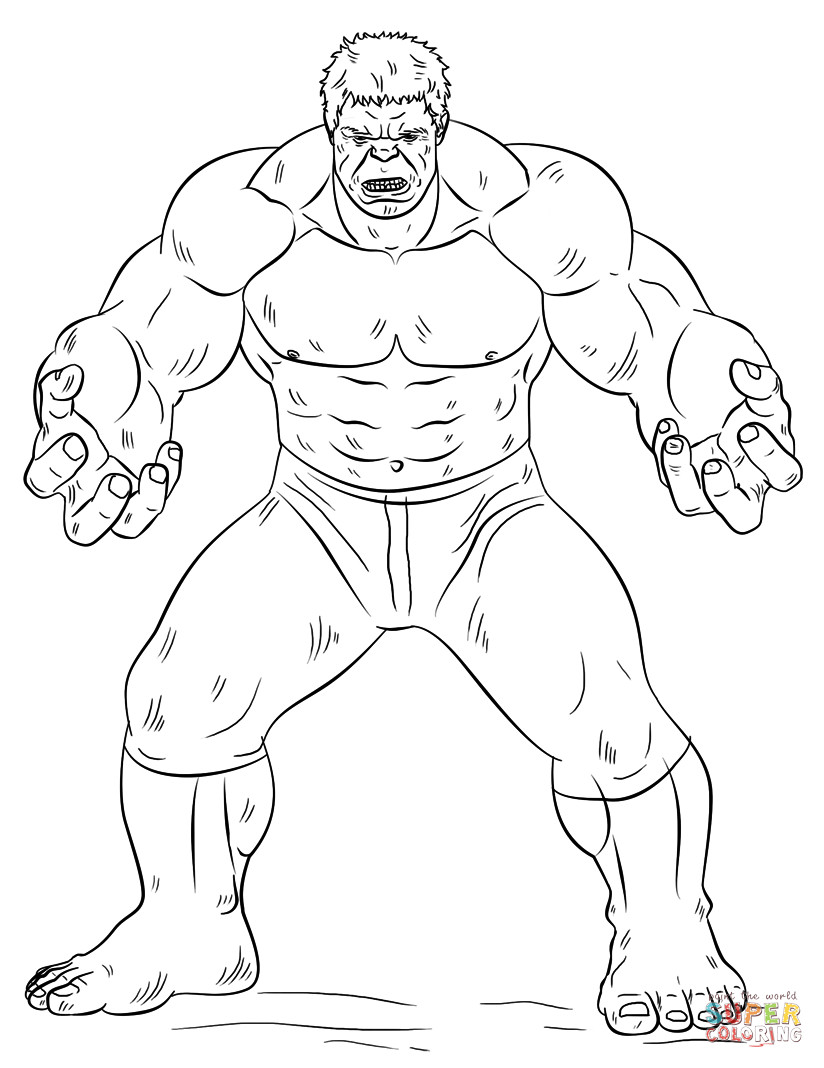Hulk Printable Coloring Pages
 Hulk coloring page