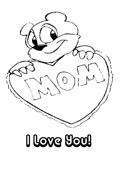 I Love Mom Coloring Pages
 Free Coloring Pages