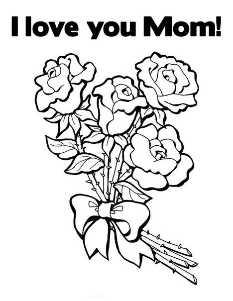 I Love Mom Coloring Pages
 I Love You Mom Coloring Pages