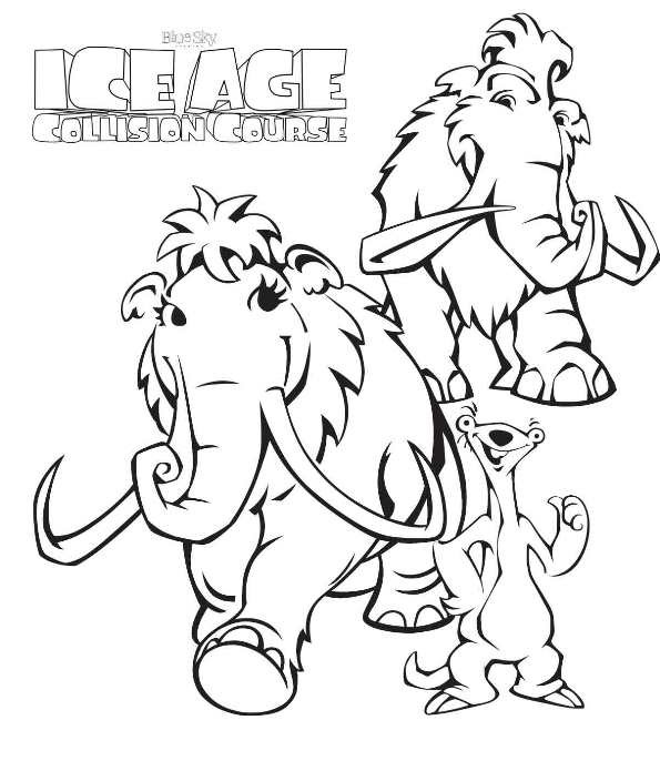 Ice Age Coloring Pages
 Kids n fun