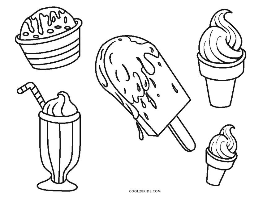Ice Cream Coloring Pages Printable
 Free Printable Ice Cream Coloring Pages For Kids
