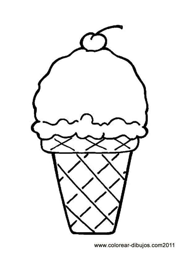 Icecream Cone Coloring Pages
 cherry ice cream cone printable and coloring picture