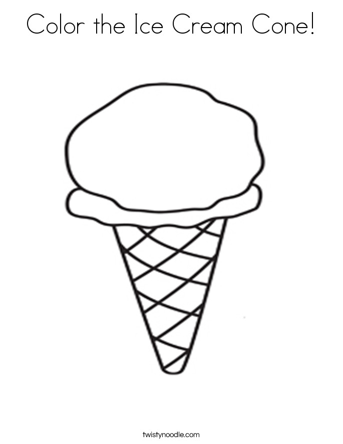 Icecream Cone Coloring Pages
 Color the Ice Cream Cone Coloring Page Twisty Noodle