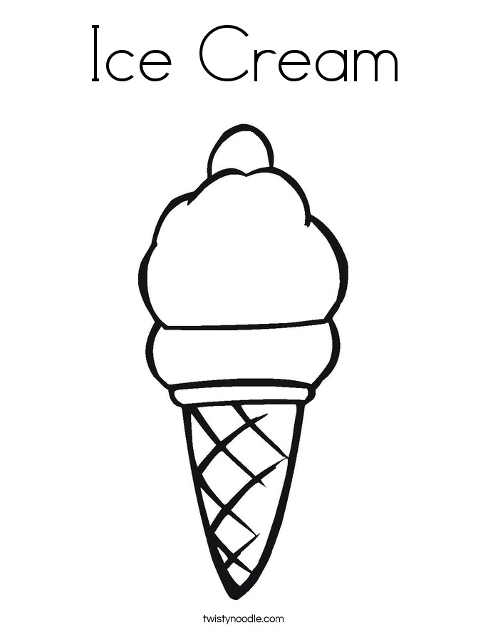 Icecream Cone Coloring Pages
 Ice Cream Coloring Page Twisty Noodle