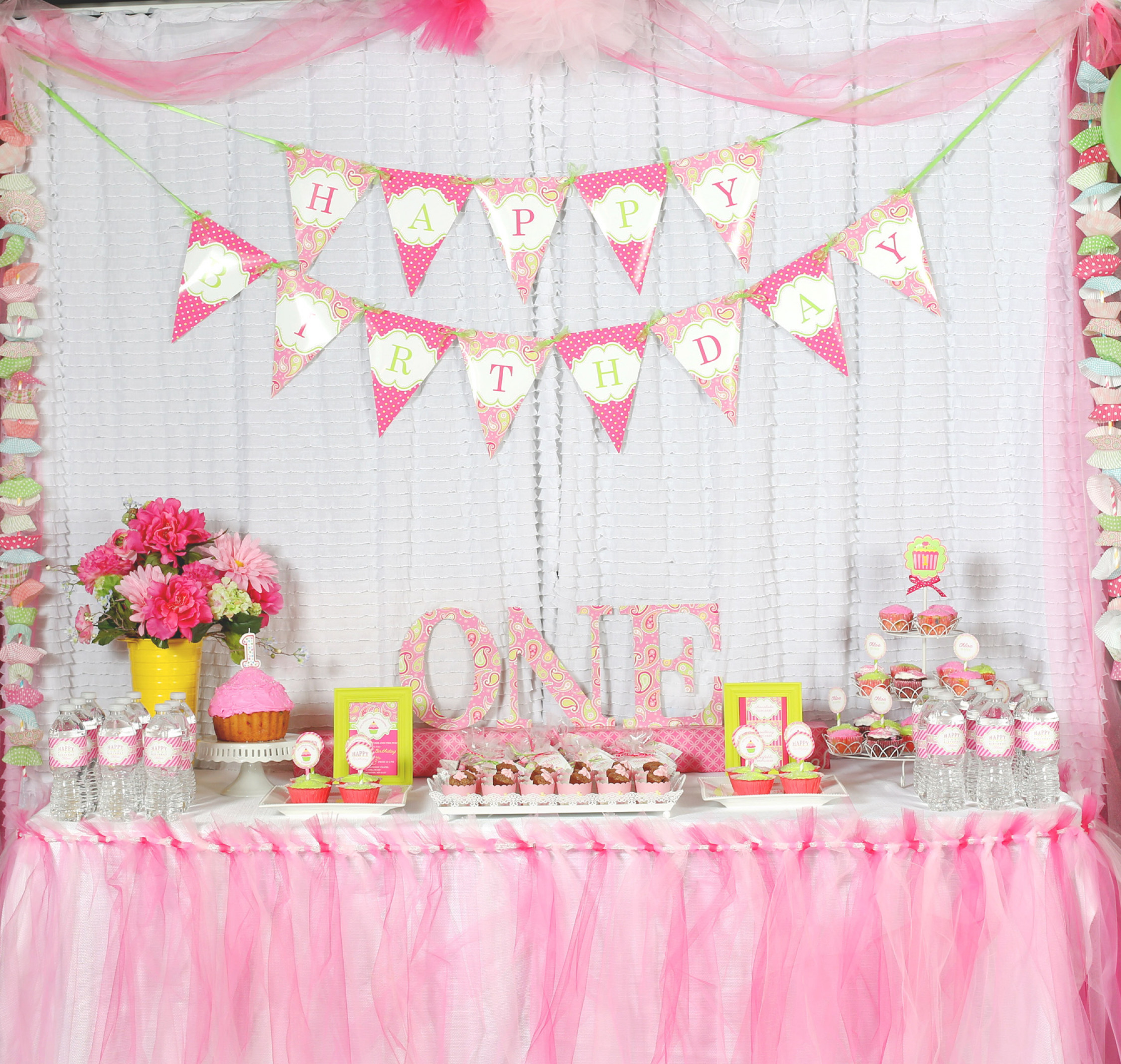Ideas For 1St Birthday Party
 A Cupcake Themed 1st Birthday party with Paisley and Polka
