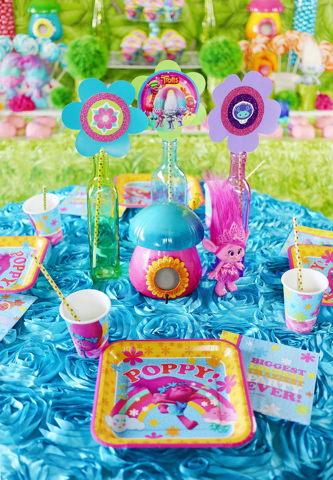 Ideas For A Trolls Pool Party
 dreamworks trolls party dining table