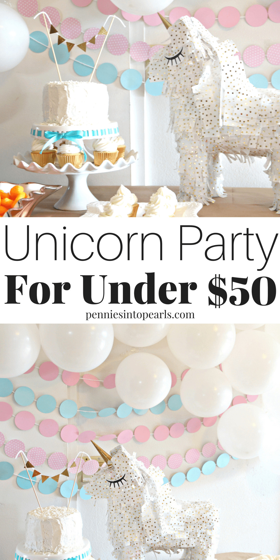 Ideas For A Unicorn Child'S Birthday Party
 Unicorn Birthday Party Ideas on a Bud for Under $50