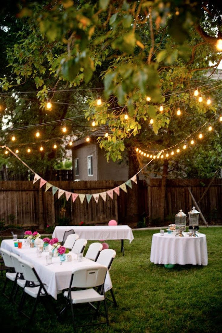 Ideas For Backyard Birthday Party
 Backyard party decorating