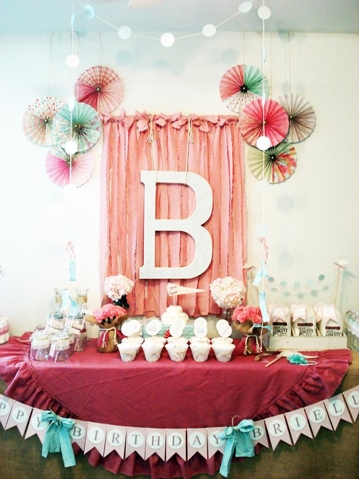 Ideas For First Birthday Party
 Kara s Party Ideas Vintage Chic 1st Girl Boy Birthday