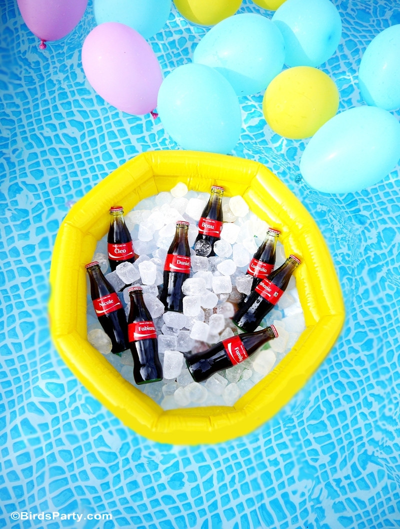 Ideas For Pool Party Decorations
 Summer Pool Party Ideas & Coke Float Station Party Ideas