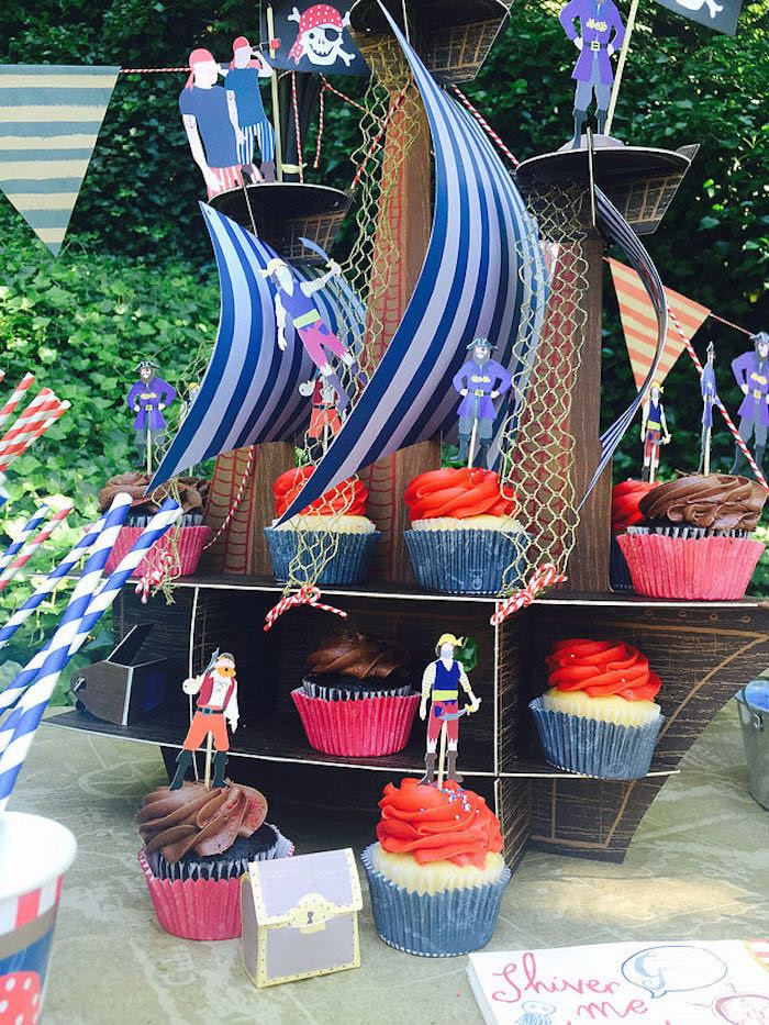 Ideas For Pool Party Decorations
 Kara s Party Ideas A Pirate s Life Outdoor Pool Party
